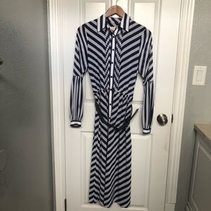 Michael Kors Long Sleeve Dress With Matching Belt